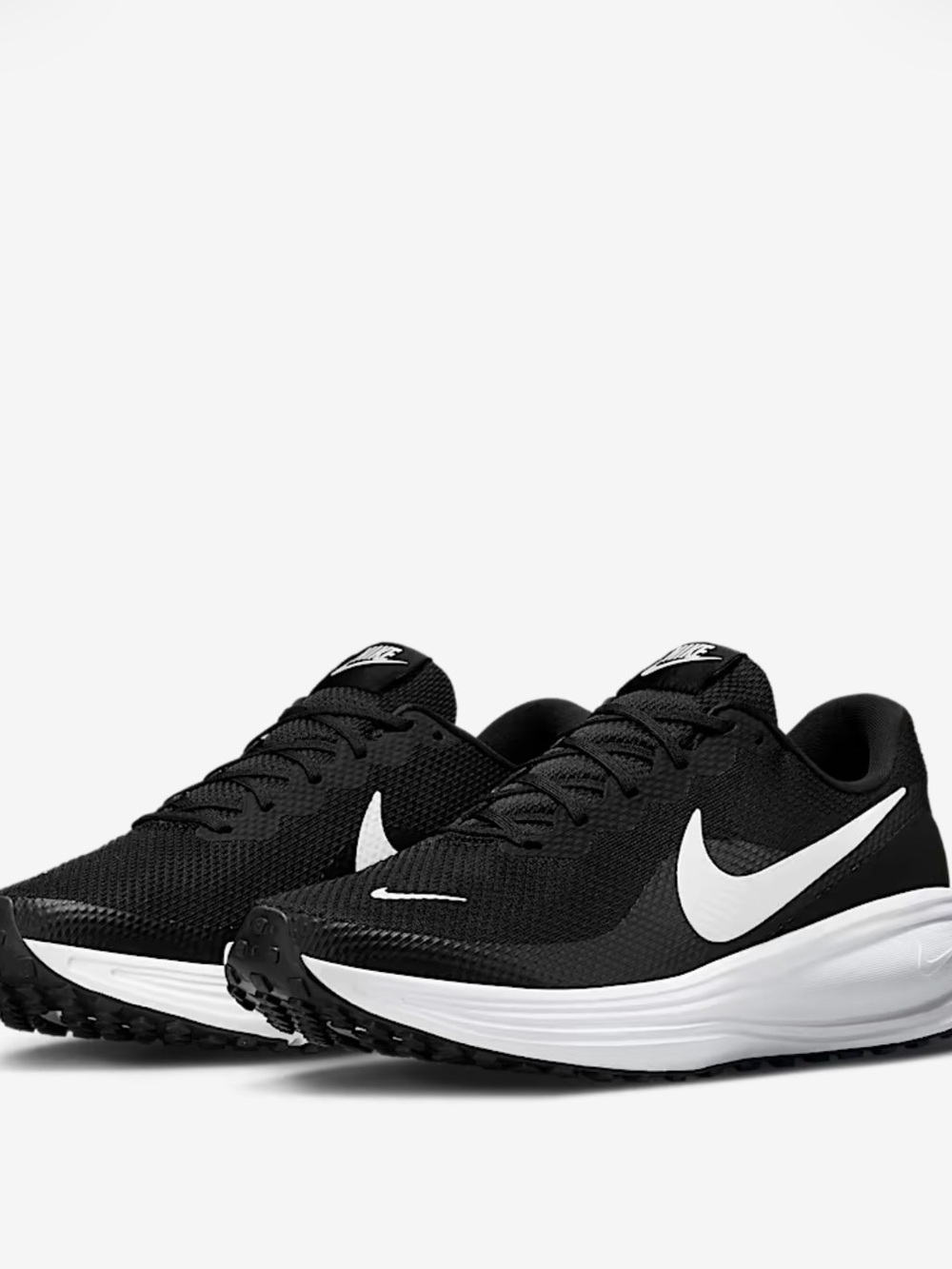 brand new Nike Men’s Nike Black Running Shoes with White Swoosh-revolution 8